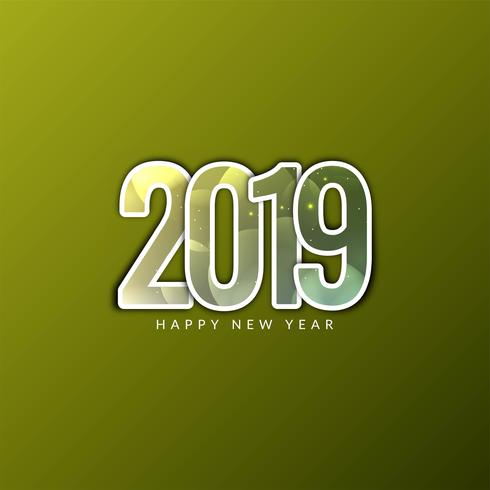 Abstract Happy New Year 2019 stylish background vector