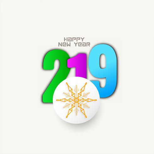 Abstract Happy New Year 2019 greeting background