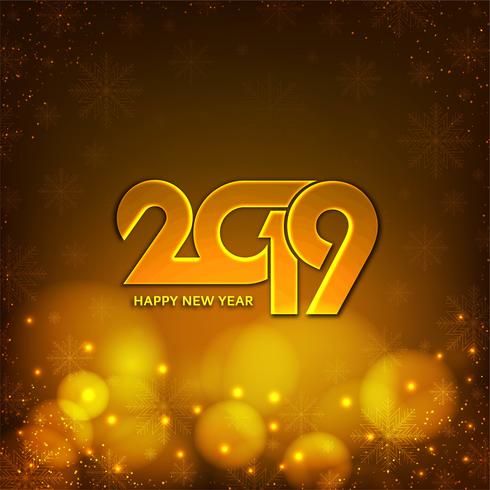 Abstract Happy New Year 2019 modern background vector