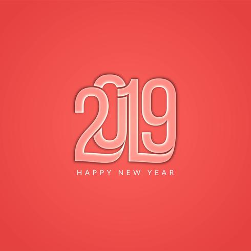 Abstract Happy New Year 2019 modern background vector