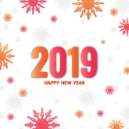 Abstract Happy New Year 2019 stylish background vector