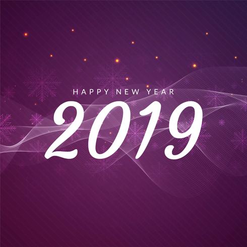 Abstract Happy New Year 2019 greeting background vector