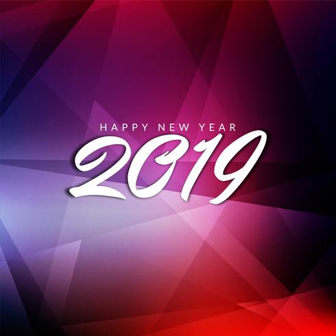 Abstract Happy New Year 2019 background vector