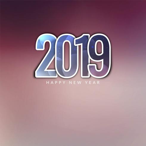 Abstract New Year 2019 beautiful background vector