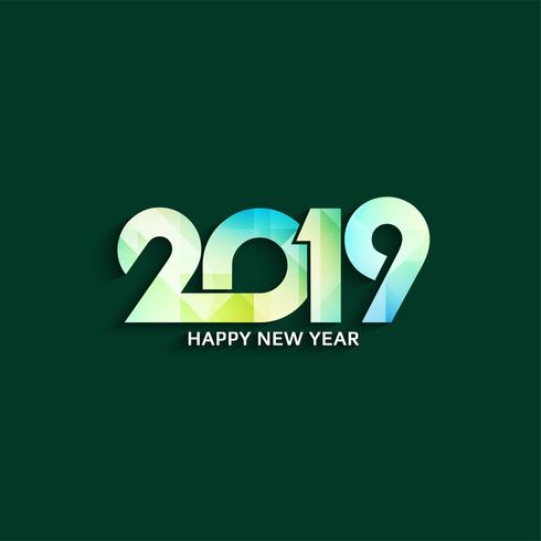 Abstract Happy New Year 2019 stylish background vector