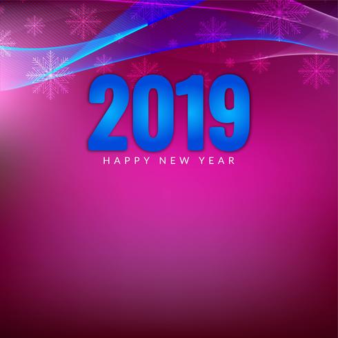 Abstract New Year 2019 background design vector