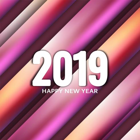 Abstract New Year 2019 celebration background vector