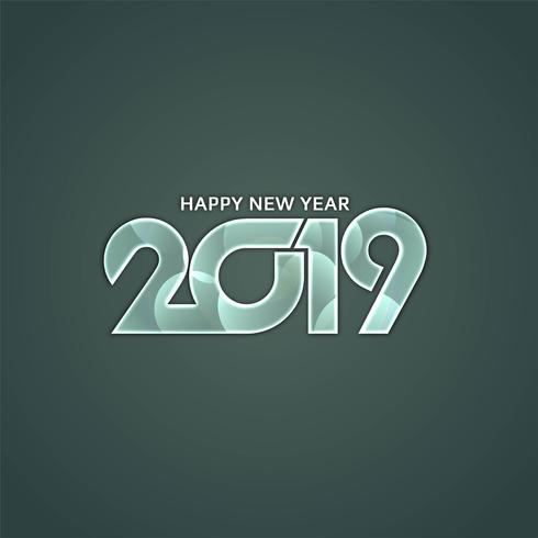 Feliz año nuevo saludo 2019 fondo vector