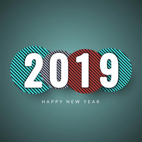 Happy New Year 2019 modern background vector