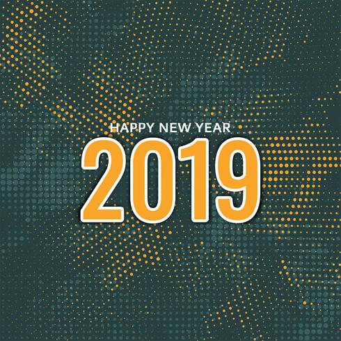 Happy New Year 2019 greeting background vector