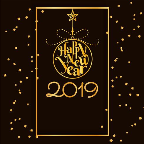 Happy New Year 2019 modern background vector
