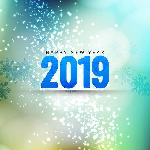 Abstract stylish  New Year 2019 greeting background vector