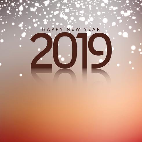 Abstract Happy New Year 2019 colorful background vector