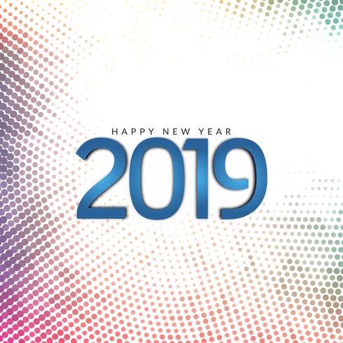 Happy New Year 2019 decorative background vector