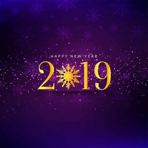 Abstract Happy New Year 2019 stylish background vector