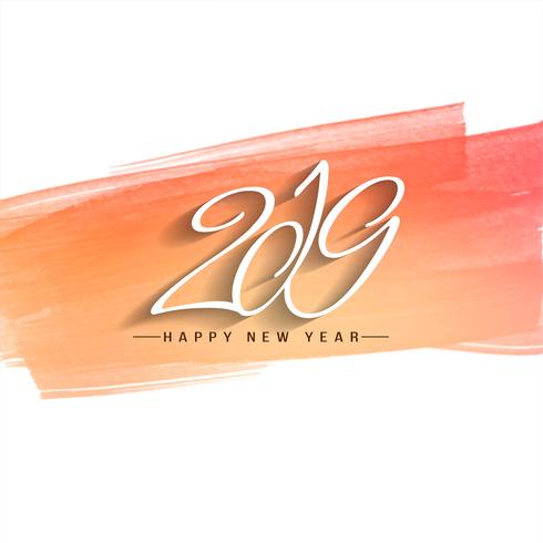 Happy New Year 2019 greeting background vector