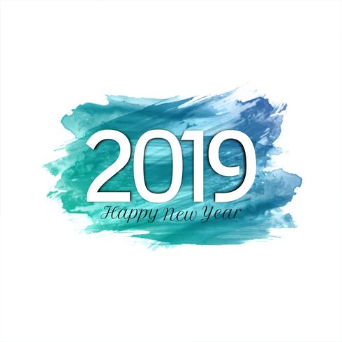 Elegante fondo moderno de año nuevo 2019 vector