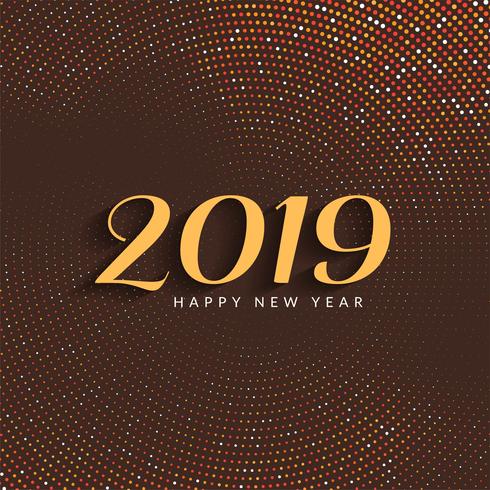 Abstract Happy New Year 2019 modern background vector