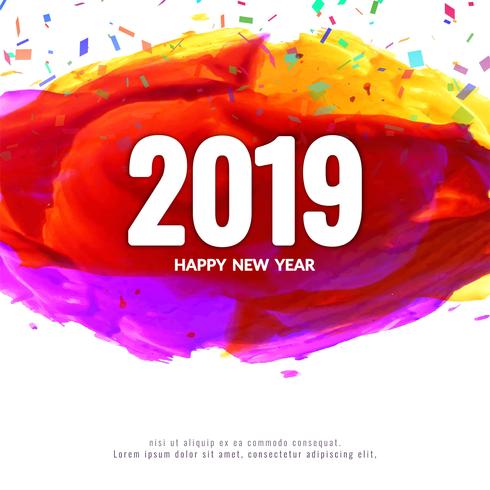 Abstract New Year 2019 background design vector