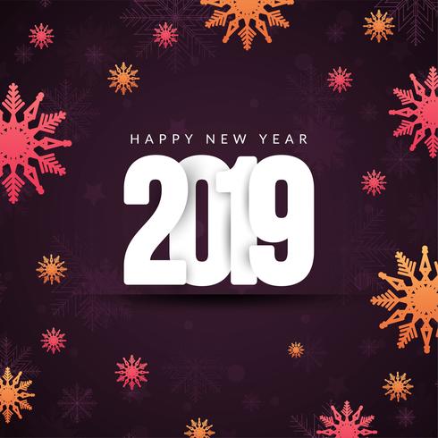 Abstract stylish  New Year 2019 greeting background vector