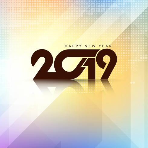 Beautiful Happy New Year 2019 background vector