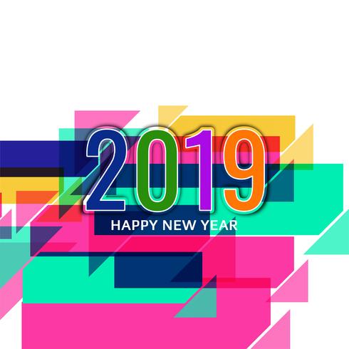 Abstract New Year 2019 beautiful background vector