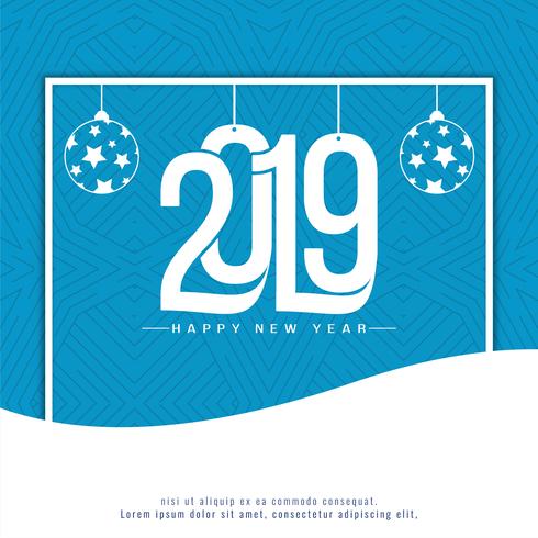 Fondo decorativo elegante año nuevo 2019 vector