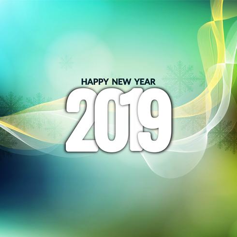 Abstract stylish  New Year 2019 greeting background vector