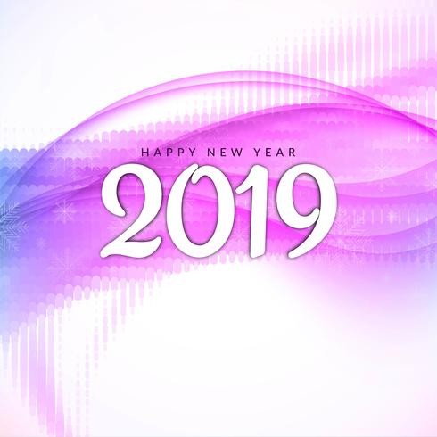 Happy New Year 2019 modern background vector