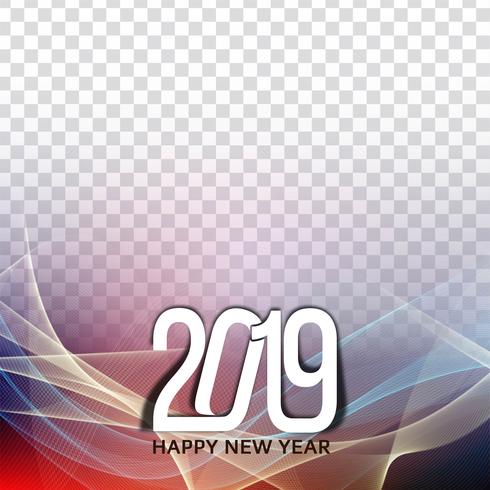 Feliz año nuevo saludo 2019 fondo vector