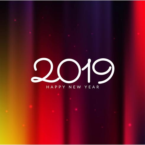 Happy New Year 2019 greeting background vector