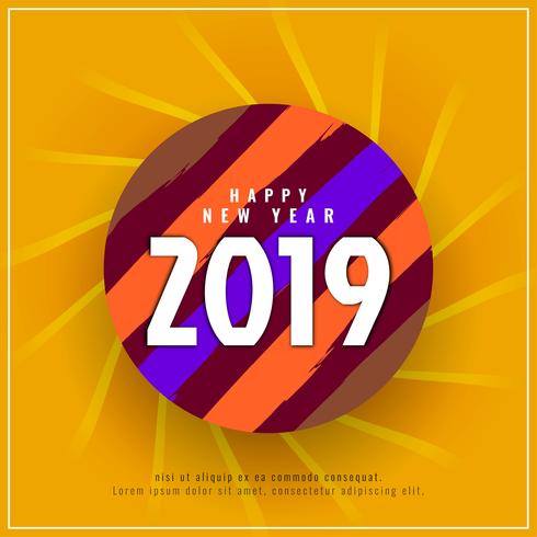 Abstract New Year 2019 celebration background vector