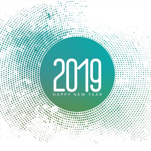 Feliz año nuevo 2019 fondo moderno vector