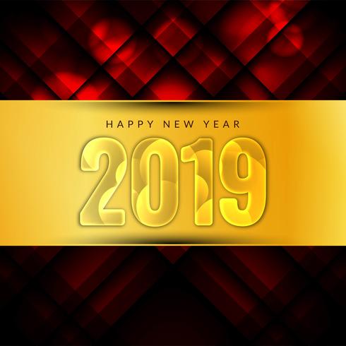 Happy New Year 2019 modern background vector