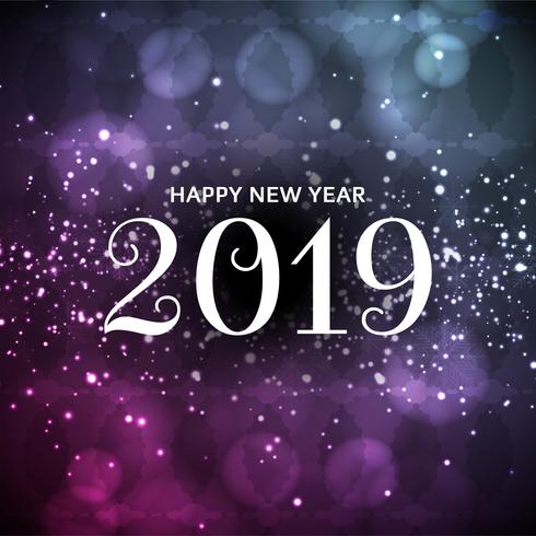 Abstract Happy New Year 2019 stylish background vector