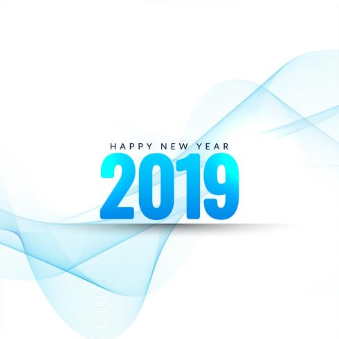 Abstract New Year 2019 celebration background vector