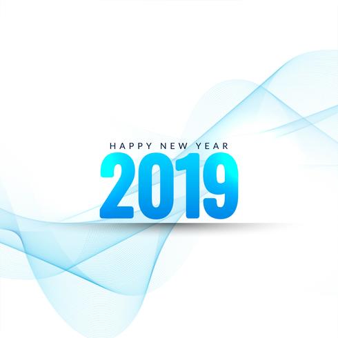 Abstract New Year 2019 celebration background vector