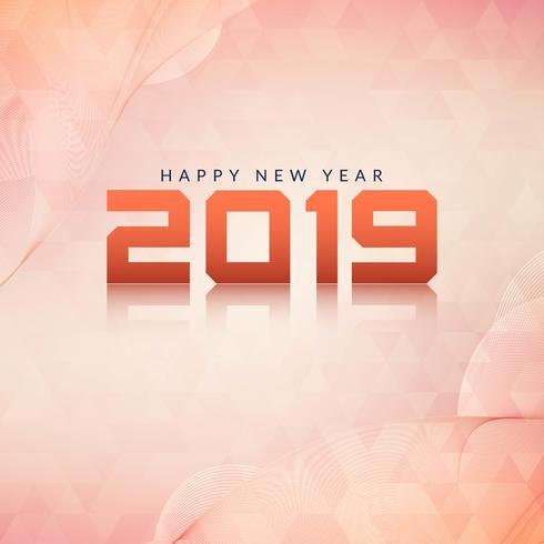 Abstract New Year 2019 celebration background vector
