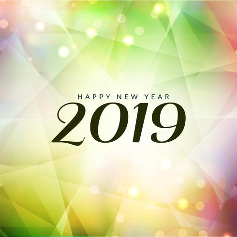 Happy New Year 2019 greeting background vector