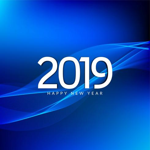 Abstract New Year 2019 beautiful background vector