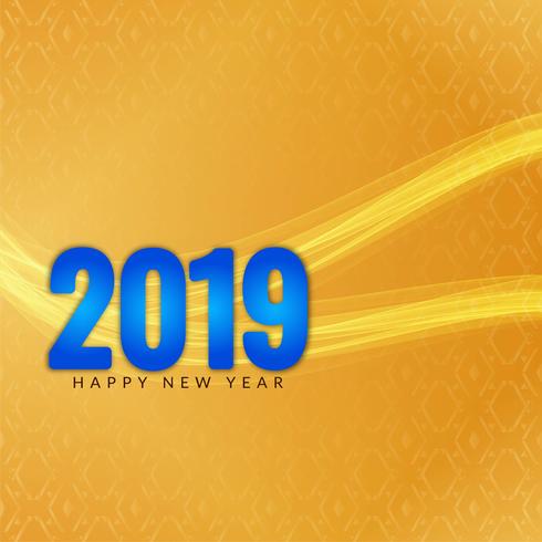 Happy New Year 2019 stylish greeting background vector