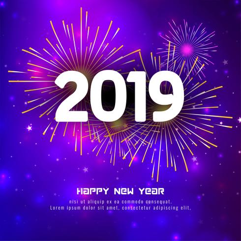 Happy New Year 2019 elegant background vector