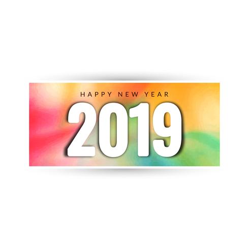 Beautiful Happy New Year 2019 background vector