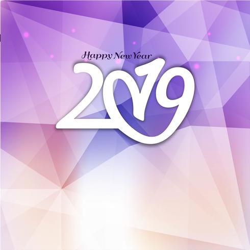 Feliz año nuevo saludo 2019 fondo vector