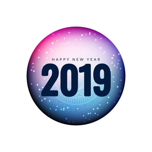 Abstract Happy New Year 2019 stylish background vector