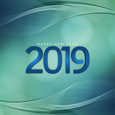 Happy New Year 2019 greeting background vector