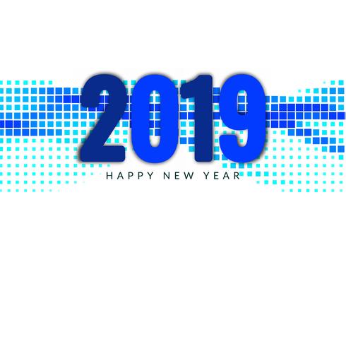 Elegant New Year 2019 decorative background vector