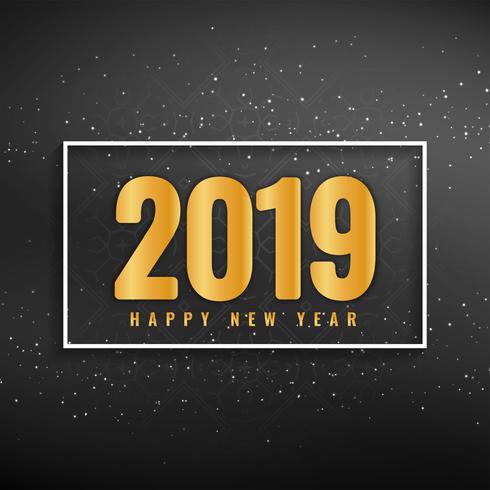 Happy New Year 2019 modern background vector