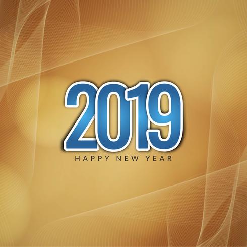 Happy New Year 2019 greeting background vector