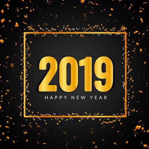 Abstract New Year 2019 beautiful background vector